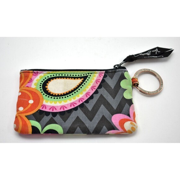 Vera Bradley Double Eyeglass Case and Zip ID Case Keyring Ziggy ZInnia Pattern - Picture 7 of 9